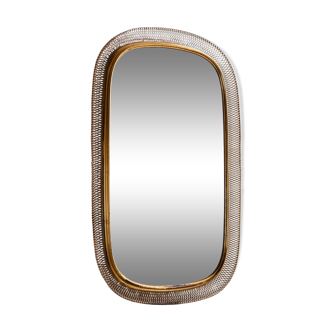 Metal and brass framed mirror
