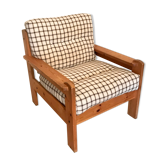 Vintage pine chair style Swedish chalet 1960-1980