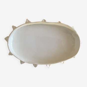 Oval ceramic dish