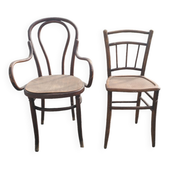 Lot /ensemble de chaises vintage