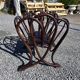 Thonet curved wood magazine rack Art Nouveau