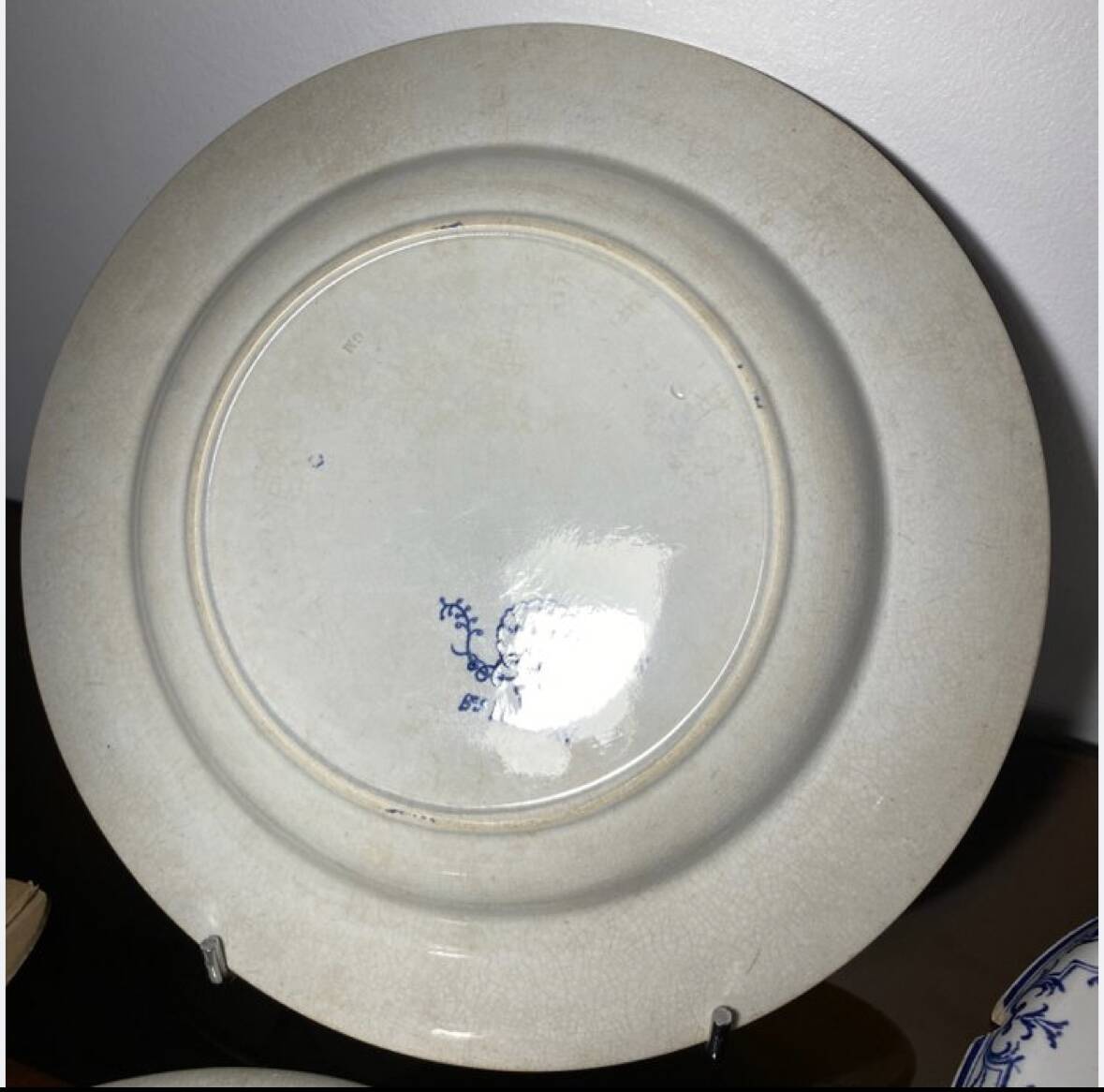 4 old Moustiers plates