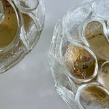 Pair of Brutalist Glass Sconces