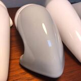 Vintage Ifö of Sweden ceramic bathroom lamps with opaline shades from the 1960s