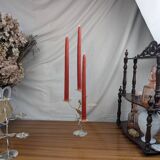 Pair of Art Nouveau Style Silver Plated Metal Candlesticks, BMF Made in Germany