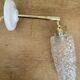 Vintage tulip wall light in diamond-point glass