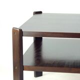 Table basse en hêtre foncé par Hikor Pisek Tchécoslovaquie années 1980