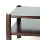 Table basse en hêtre foncé par Hikor Pisek Tchécoslovaquie années 1980