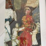 Peinture "femme abstraite" signée H.Misonne