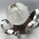 Suspension lustre Mazzega globe en verre de murano opalescent