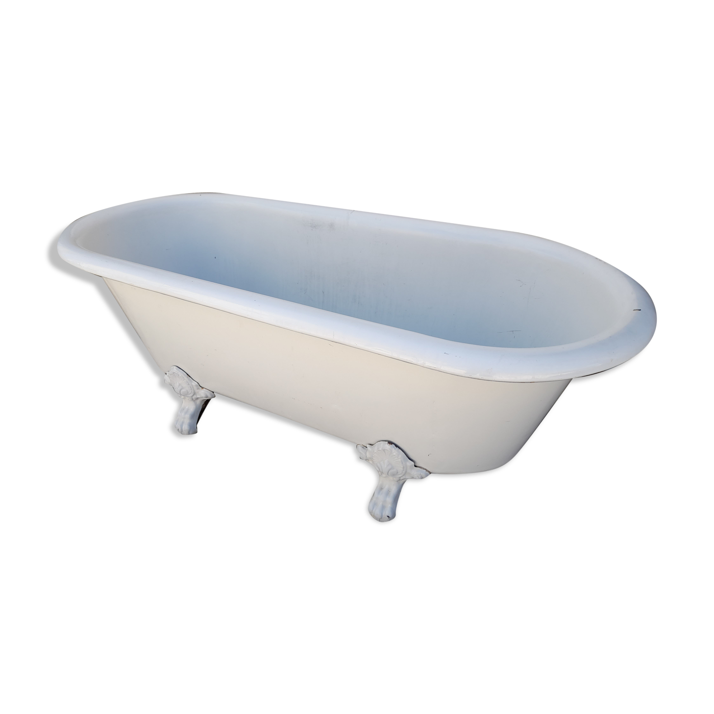 Old enamelled cast bath 19th