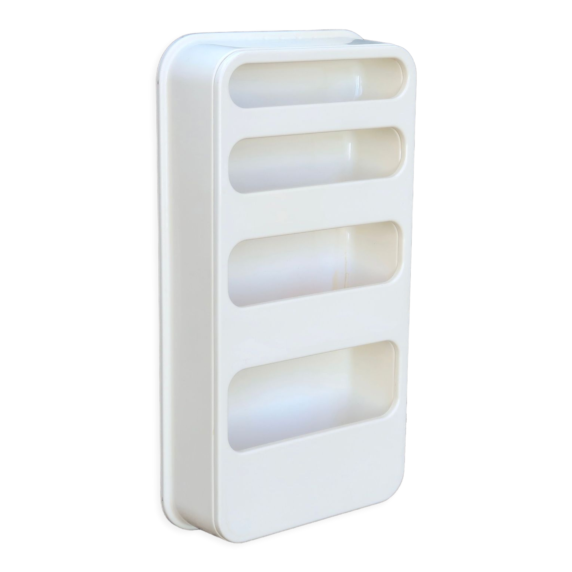 White plastic wall shelf by Jean Lin Viaud, 70s