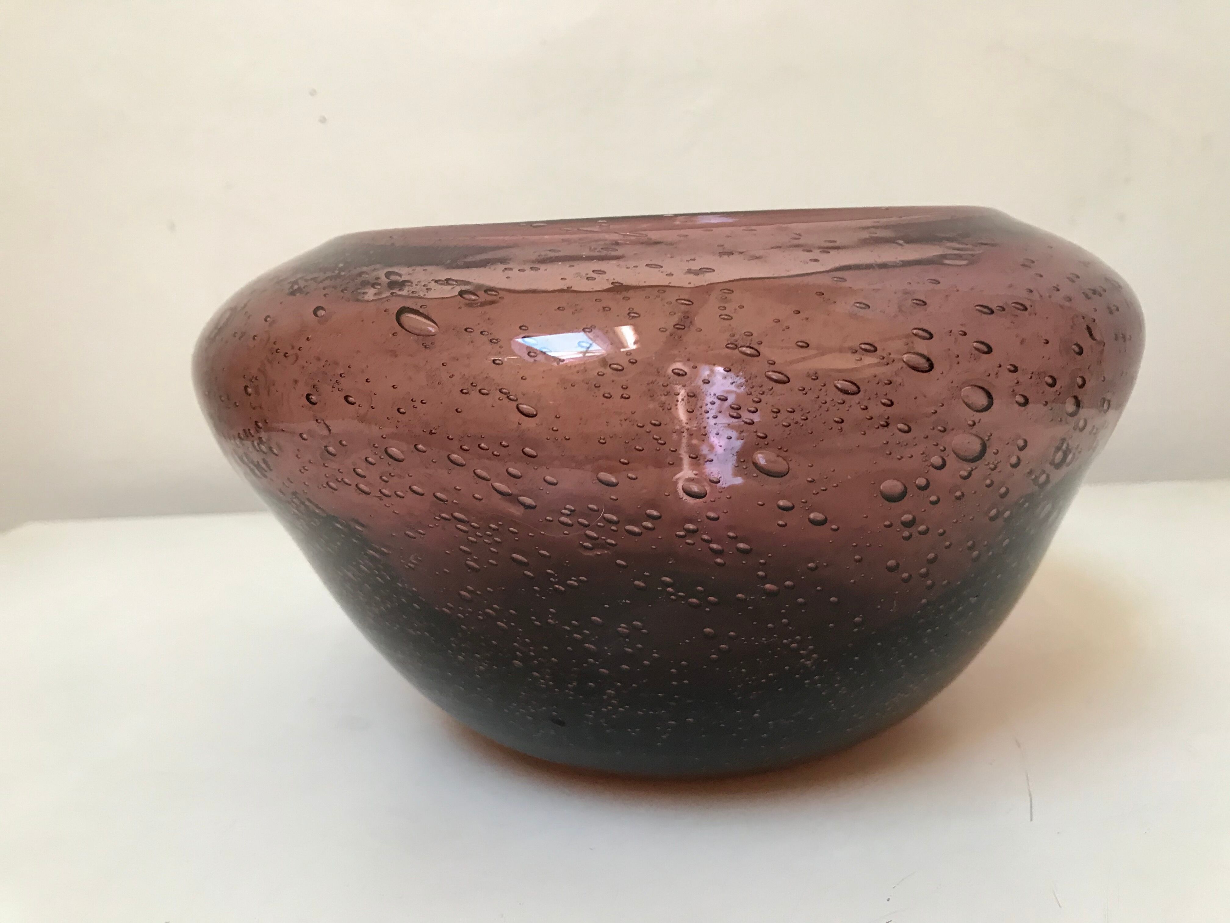 Glass vase blown by Bendor House