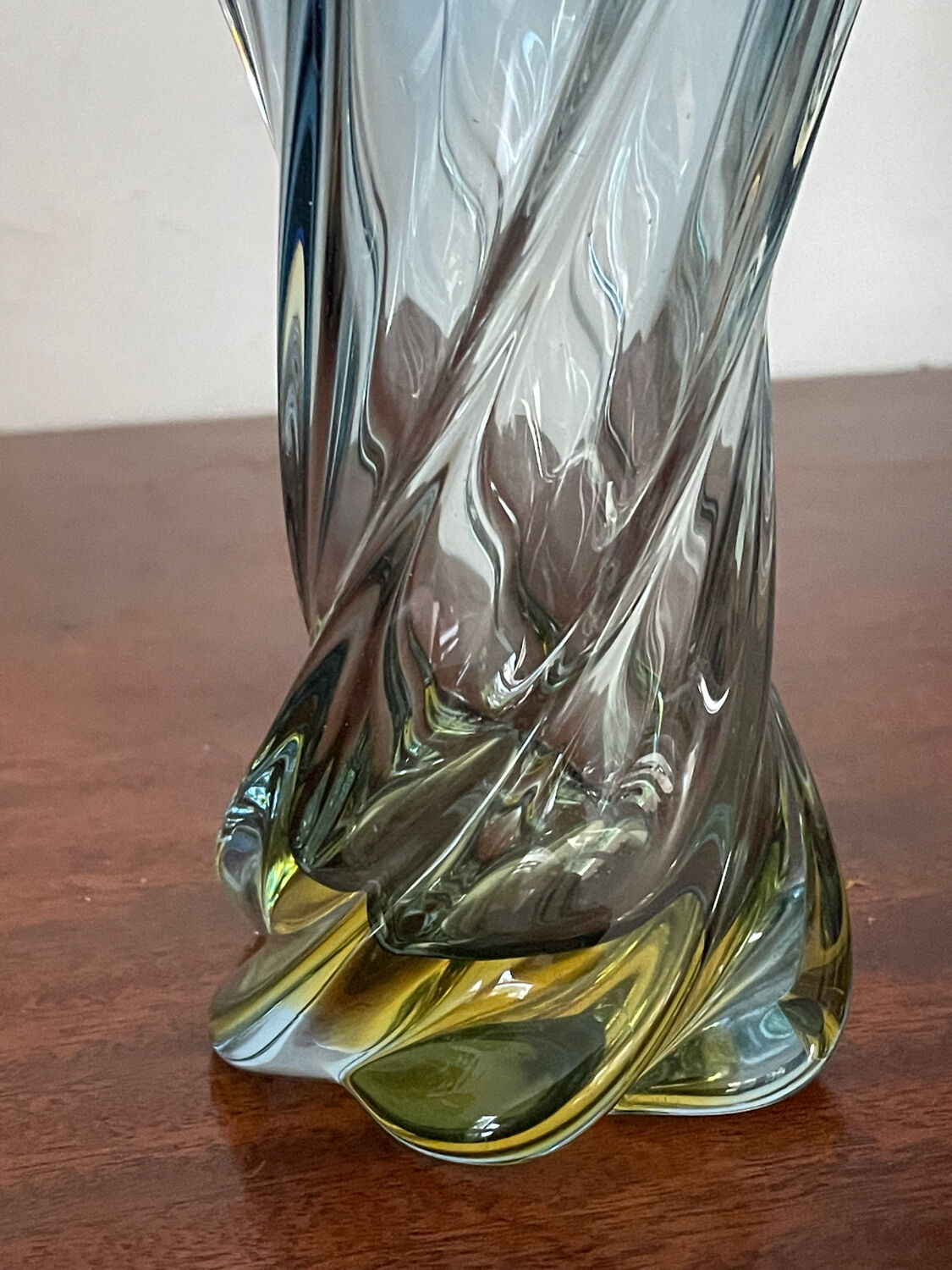 Vintage Murano twisted vase