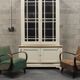 Old school library, white patinated two-body dresser, year 1888