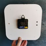 Vintage silent wall pendulum clock from the 60s square "Kiulé flowers"