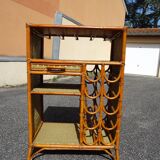 Vintage rattan bar cabinet from the 60s/70s