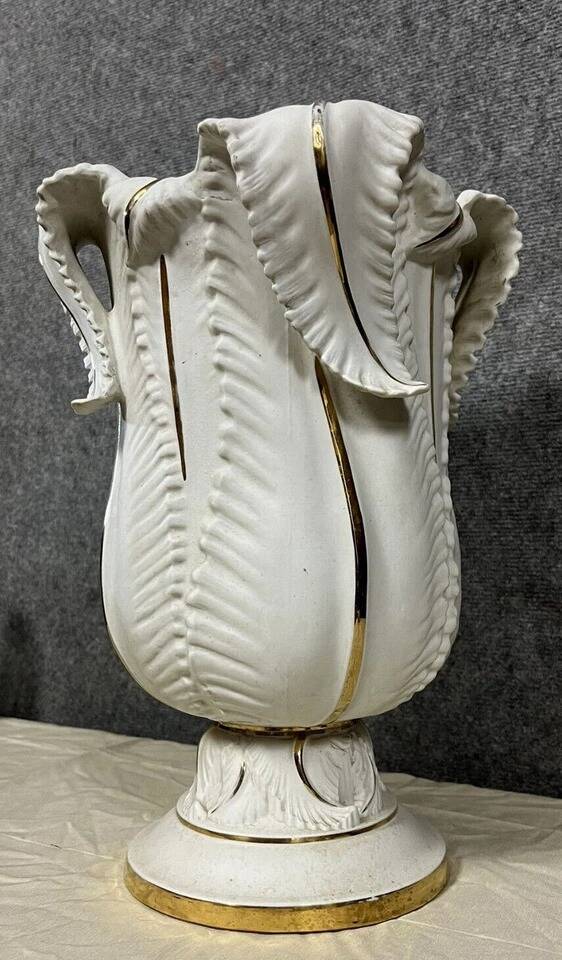Albert Laurent Limoges: large vase entitled "algae" Art Deco period