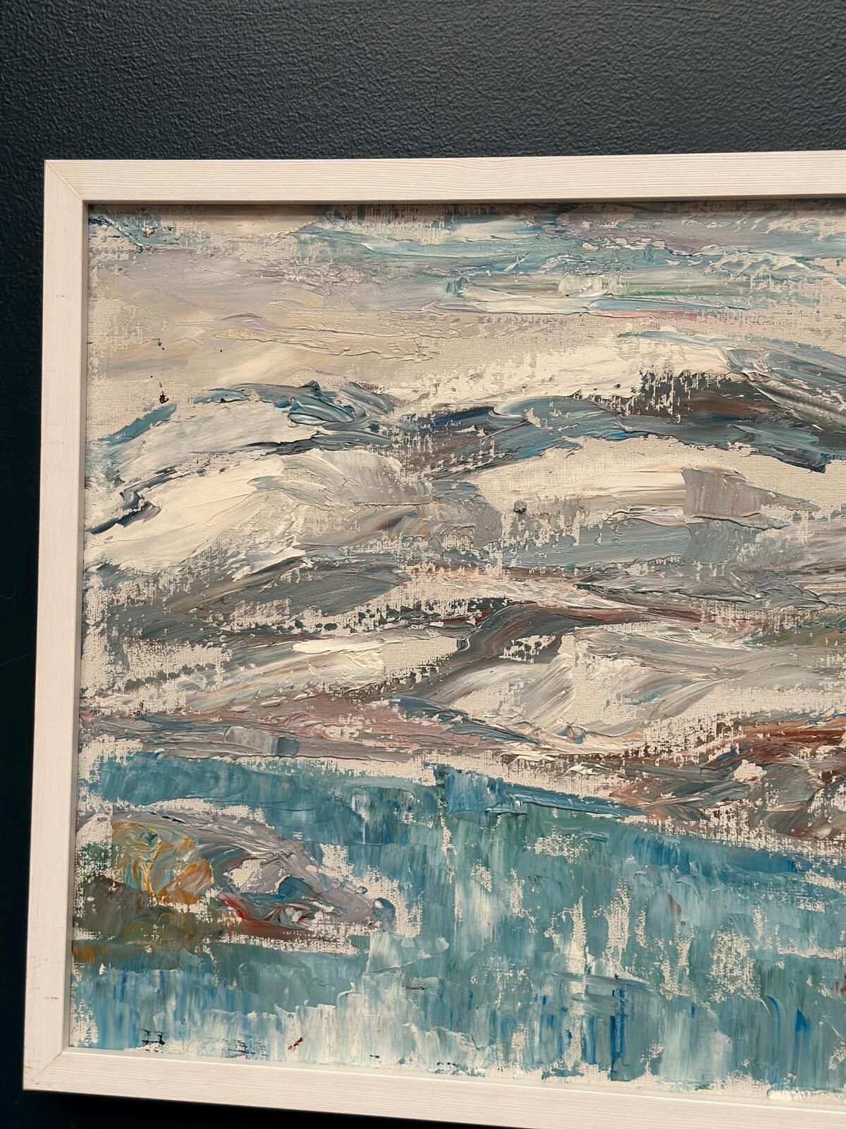 Huile sur toile originale – « Paysage » par Erik Lo – Signé – Vintage