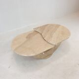 Italian travertine coffee table, 1980s