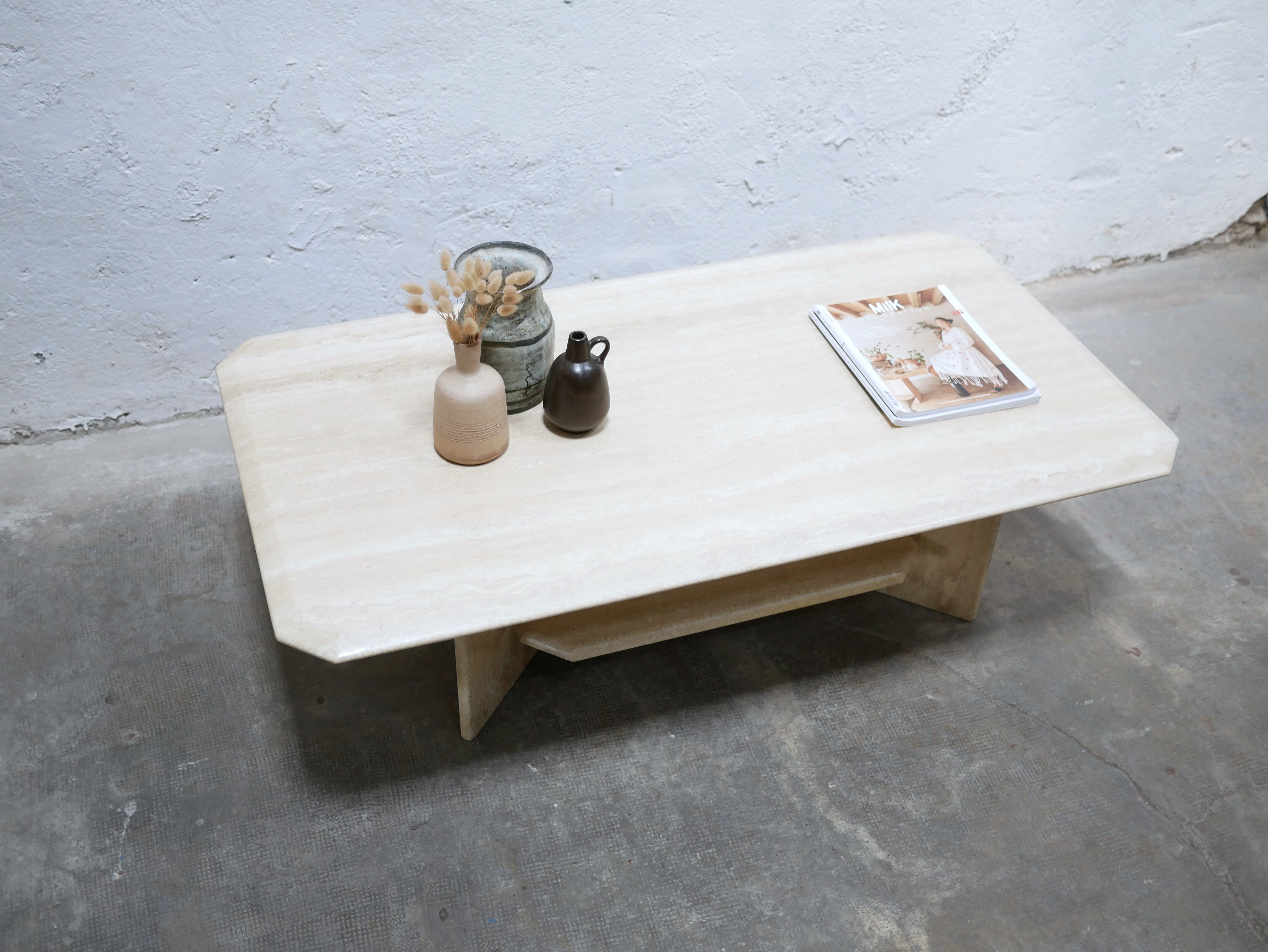 Vintage travertine coffee table