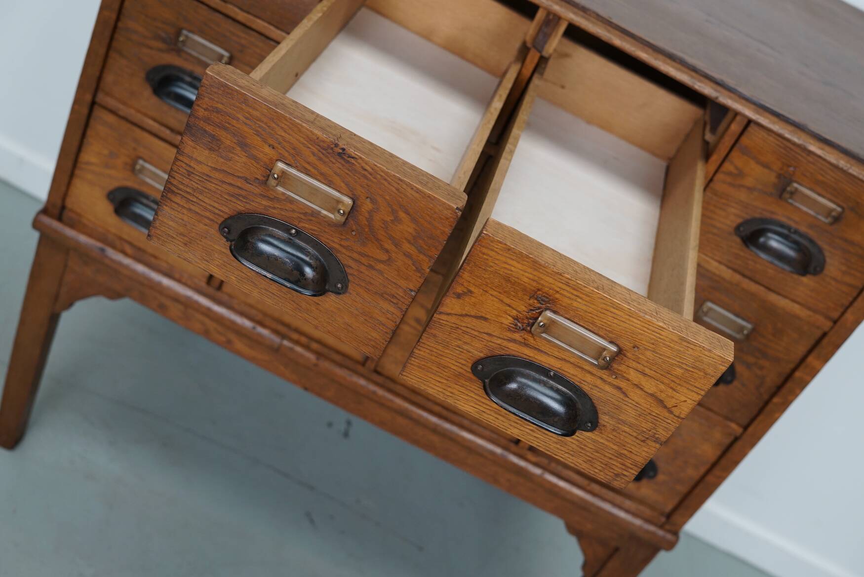 Dutch Oak Apothecary / Filing Cabinet, 1930s