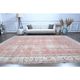 1960s Vintage Persian Handmade Wool Cotton Light Red Area Rug 280x360