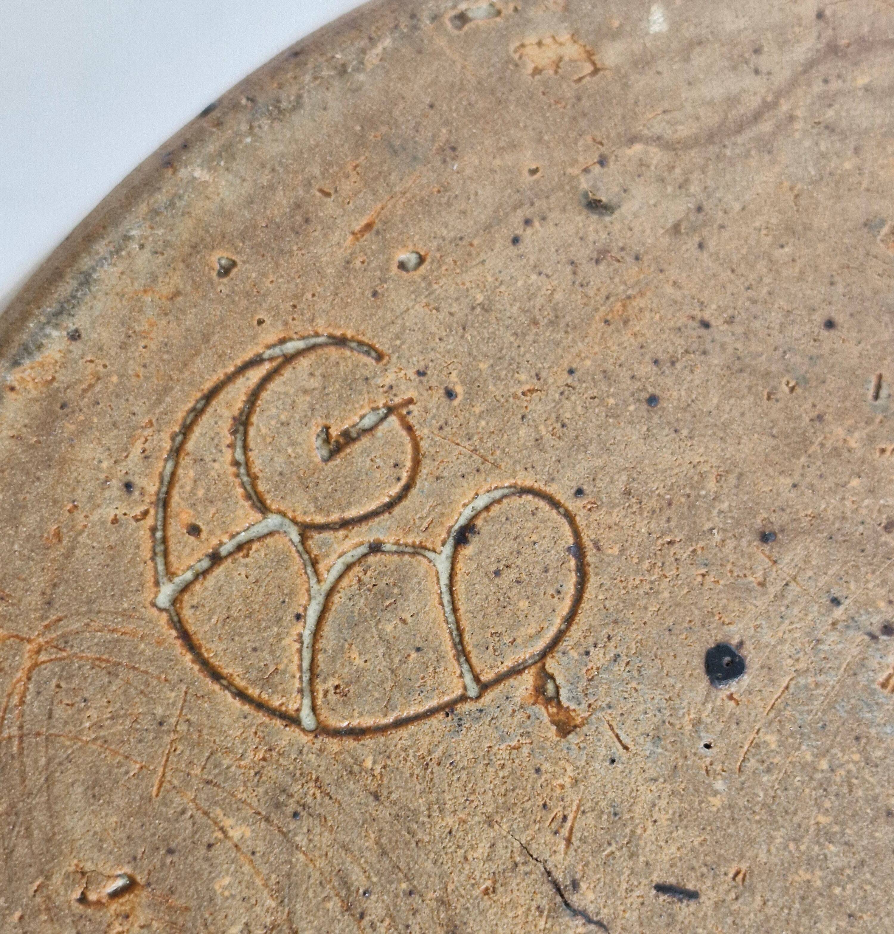 Vase with enamelled stoneware