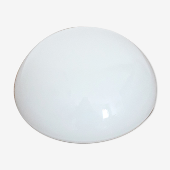 Vintage ceiling lamp / wall lamp - White opaline half-sphere globe - 60s-70s