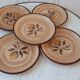 Lot de 5 assiettes à dessert en grès Salins années 70