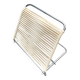 Torck - Vintage beach folder in chrome metal and white scoubidou