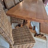Wood and rattan chair