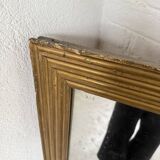 19th century rectangular gilded channel mirror