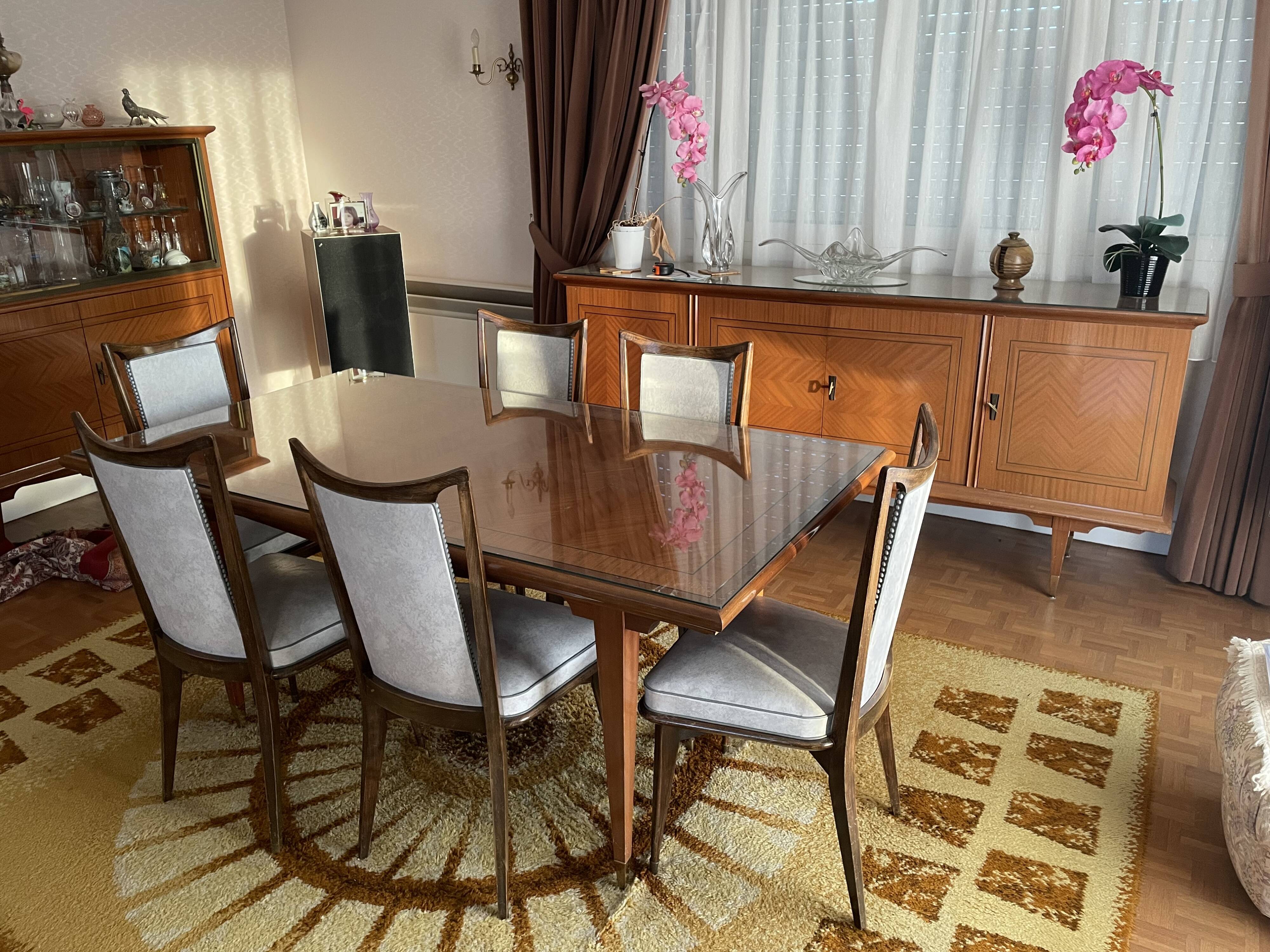 Rectangular table and 6 chairs