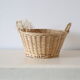 Wicker basket with two handles, vintage, french