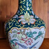 Baluster-shaped Canton enamel vase