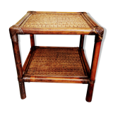 Rattan side table