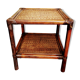 Rattan side table