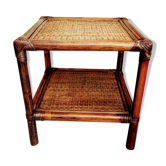 Rattan side table