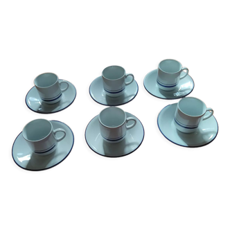 6 cups and saucers, advertisement Total