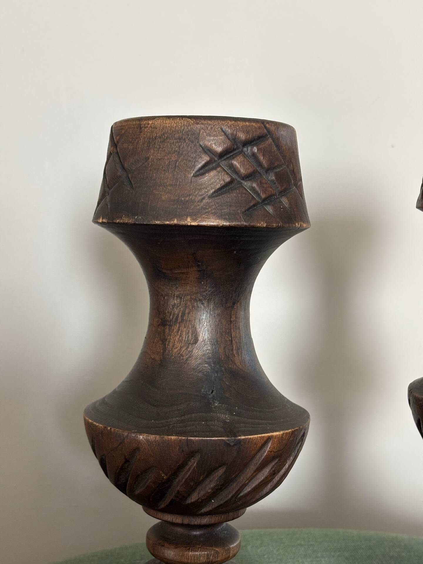 Wooden candle holders
