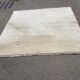 Vintage beige handwoven wool rug 175x235.