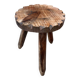Antique Milking Stool Tripod Raw Wood Folk Art Vintage #C60