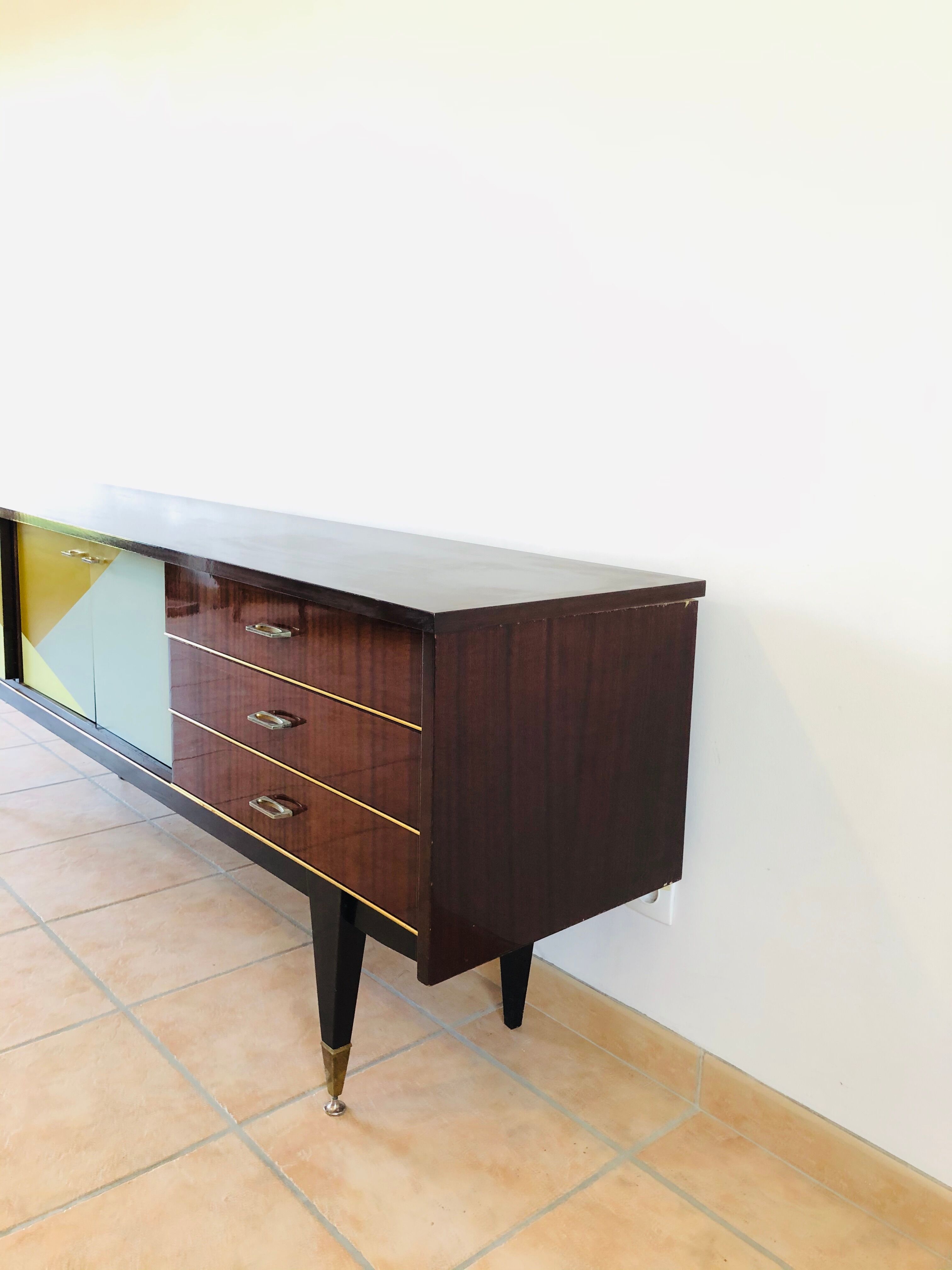 Vintage graphic sideboard 1965