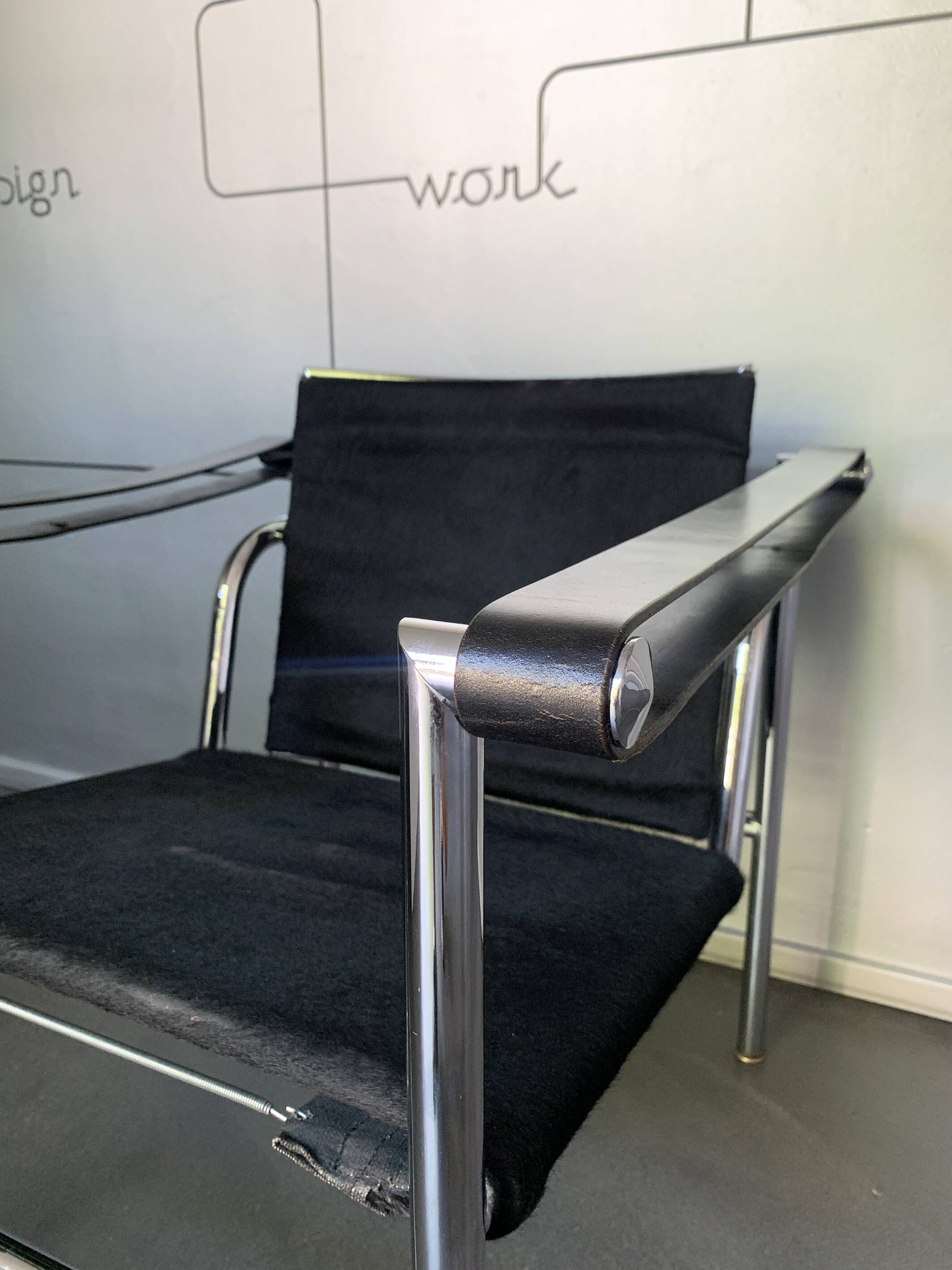 Vintage LC1 Cassina armchair Le Corbusier Charlotte Perriand 1960-70