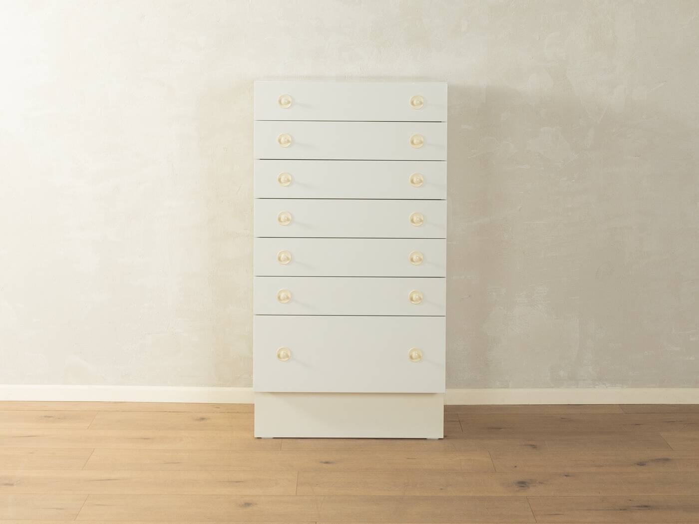 Expressive chest of drawers by interlübke, 1960s, white, seven drawers