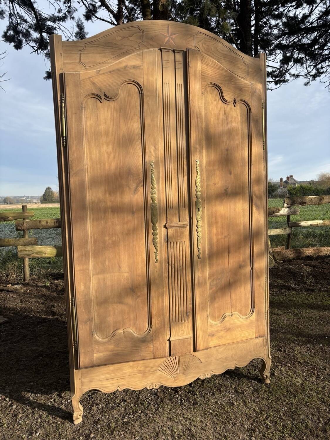 Solid cherry wood cabinet