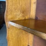 Vintage brutalist oak bookcase