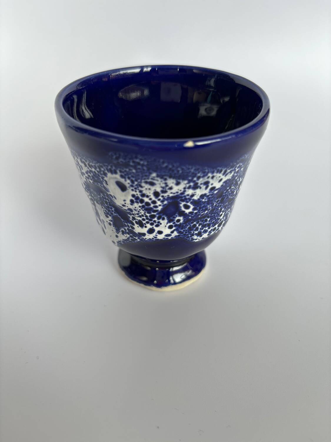 Vallauris blue ceramic cups from the 60s
