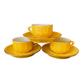 Apilco yellow bistro coffee cups